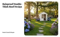 Prefabricated Wooden Cabin Weather Resistant Assemblable Backyard Cabin Enclosed Design Home-Assembled Garden Log House for Gardeners, Homeowners