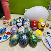 Easter White Foam Eggs, Available in Various Sizes, are Colorable Polystyrene Foam Eggs that are Easy to Decorate, Making Them Ideal Materials for Craftsmen, School Projects, and Art Classes