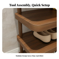 Space-Saving Solid Wood Leg Shoe Rack Stable Load-Bearing Multi-Layer Shoe Rack Large Capacity Home Furniture Easy Assembly for Apartment Dwellers, Homeowners, Hallway, Bedroom, Balcony, Living Room