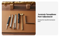 Saxophone Repair Tool Set Sturdy Metal Construction Saxophone Repair Tool Kit for Musicians, Home Maintenance