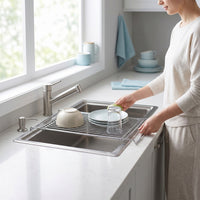 Over-the-Sink Dish Draining Rack Draining Adjustable Drainer for Rv