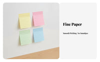 50 Sheets Sticky Note Pad Assorted Colors Self Notepad Portable Self Notepad for Students, Professionals, School, Desk, Planners