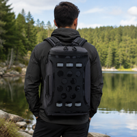 Travel Backpack, Waterproof Fishing Rucksack with 3D Pocket, Multifunctional Fishing Bag for Anglers, 14 inch Laptop