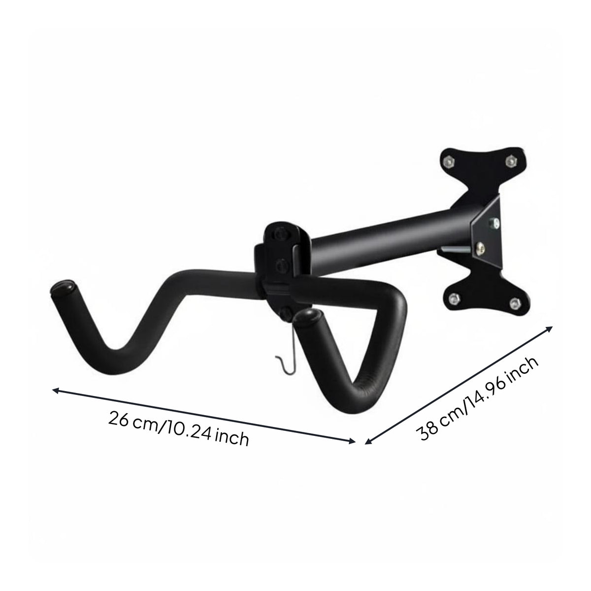 Indoor Use Wall Mounted Bike Rack Space Saving Wall Bike Hanger Easy to Install Sports Equipment Storage Sturdy for Garage, Apartment