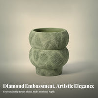 Open Top Textured Surface Decorative Vase Resin Vase for Flower Arrangement