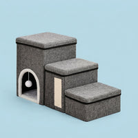 Dog Steps for Bed and Sofa with Foldable Design for Small Pets, Portable Stairs for Living Room Furniture, Compact Lightweight