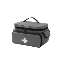 Zippered First Aid Bag with Double Zippers Portable Empty First Aid Kit Storage Case Compact Medical Storage Bag Easy-Access for Car