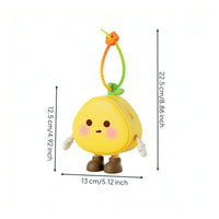 Cute Cartoon Pomelo Pouch Zippered Silicone Mini Pouch Portable Mini Currency Purse Compact for Backpack