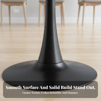 Space-Saving Minimalist Round Coffee Table Easy to Clean Round Pedestal Table Stable Structure Home Furniture Strong Load-Bearing for Apartment Dwellers, Business Owners, Living Room, Eatery, Reception Area, Office