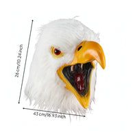 Feather-Textured Eagle Head Mask Lifelike Eagle Mask Eye-Catching Headpiece Easy to Wear for Adults, Costume Parties