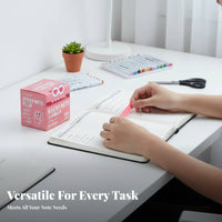 Sticky Note Roll Waterproof Pearlescent Page Marker Roll Writable Translucent Annotation Tape for Planners, Office Workers, Planning, Learning, School