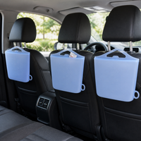 Reusable Silicone Car Trash Bag with Lid - Wet/Dry Multi-functional Vomit Bag & Ashtray