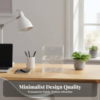 Transparent Design Stackable pharmaceuticals Drawer Pull-slide-out & Design Multitier Storage Box adaptable Desktop Container space-saving Size for Office Workers, Families, Bedroom, Bathroom, Dorm Room, Kitchen