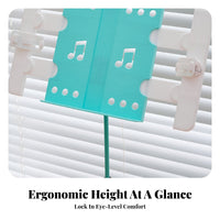 Foldable Sheet Music Stand | Adjustable Height and Angle, Anti-Slip Rubber Feet, Music Stand with Tripod Base, for Home Practice