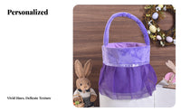 Ballet Skirt Basket Reusable Embroidered Ballet Tote Easter Tote for Girls, Kids, Gifting, Daily Use, Bedroom Decor