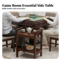Dedicated drink Placement Mahjong Table cart Multitier Storage Tea Stand Space-Saving Household Furniture Mobile Design for Card Multi-tiers, Board Game fans, Recreation Room