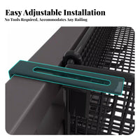 Adjustable Railing Planter Rack tooltooltooltool-less Installation Hanging Railing Basket