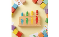Wooden Jumping Game Toy Grasping Wooden Peg Game Colorful Graphics