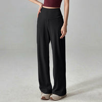 Ladies Trousers for Women UK with Straight Leg Loose Fit Design, Athletic Pants in Nylon Spandex Blend, Plus Size Available up to 5XL