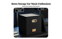 Vinyl Record Storage Box Dust Resistant LP Record Storage Case Large Capacity Media Organizer for DJs