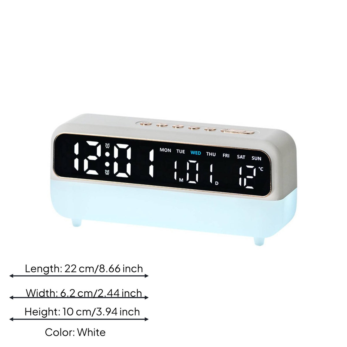 LED Alarm Timepiece Multi-Function Ambient Light Timepiece Adjustable Brightness