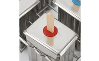 Dual Channel 10-Cavity Ice Pop Mold Polished Sleek Finish Stainless Steel Rack Mold Set Rectangular Eco Friendly