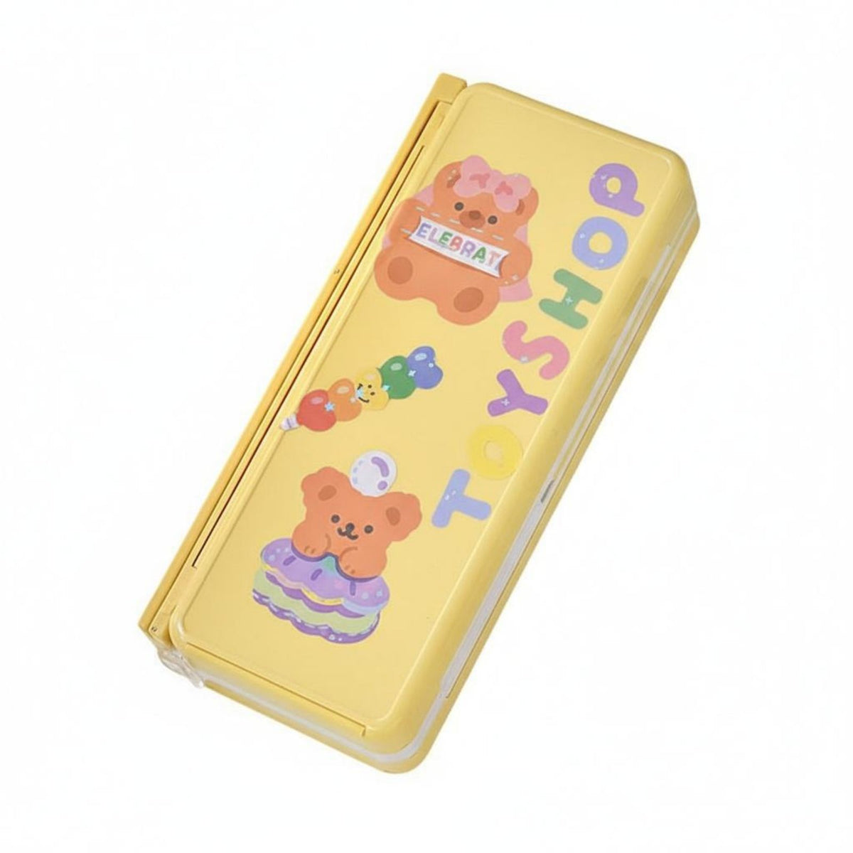 Foldable 2-in-1 perusing Stand and Pen Case Multi-Functional Book Holder Portable writing instrument holder Cute Cartoon Design for Students, Children, School, Dorm Room, Library, Bedroom
