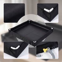 Foldable Basin with Drain Hose Square Portable Folding Tub Space-Saving Tub for Kids, Backyard