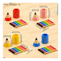 Faceted Dollhouse Writing Utensil Holder Tiny Matching 1:12 Scale Writing Utensil Holder Embossed Lettering Desk Accessory Pointed Tip
