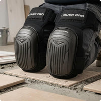 Ribbed Surface Rigid Cap Knee Pads Adjustable Straps Work Knee Pads Reinforced Safeguarding Gear Contoured for Laborers