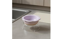 Ceramic Cat Bowl with Stand Ergonomic Design Flower Shaped Pet Food Dish Whisker Friendly Ceramic Bowl with Stand for Cats, Small Dogs