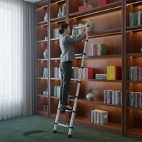 Versatile Folding Ladder Foldable Ladder Heavy-Duty Access Equipment for DIY Enthusiasts, Contractors, Household, Construction Site