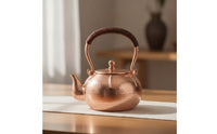 Copper Teapot Decorative Teapot with Wrapped Handle Compact Tea Kettle with Wrapped Handle for Collectors