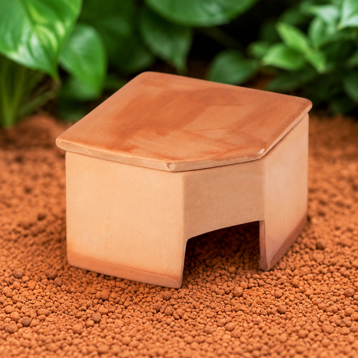 Leopard Gecko Shelter, Reptile Shelter, Hideout, Moisturizing, Terracotta, 2-Pack