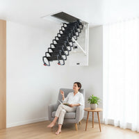Telescopic Loft Staircase Foldable Electric Attic Stairs Space-Saving Retractable Attic Ladder for Homeowners, Home Renovation