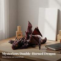 Gradient Color 3D Printed Dragon Poseable Articulated Dragon Figure Adjustable Wings for Children, Fantasy Fans, Playroom, Bookshelf, Office