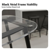Transparent Highrear Stool Modern Minimalist design Bar Chair for Cafe, Adults