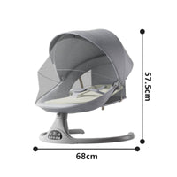 Wireless Control Electric Baby Rocking Chair Bluetooth Music Automatic Infant Swing Bug Net Canopy Newborn Cradle Swing Spine Protection Design for Newborns, Infants, Nursery, Living Room