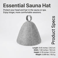 Sauna Hat for Women and Men with Lightweight Felt Material for Infrared Heat Protection, Moisture Absorbent Cap for Home Spa Sessions