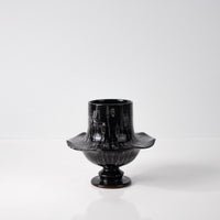 Light French Vintage Vase with Textured Small Flower Vase Retro Eclectic Ornament for Floral Decoration Display