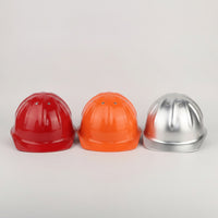 Aluminum Safety Helmet Adjustable Metal Hard Hat Vented Safety Helmet High-Impact Hard Hat with Chin Strap Easy Adjustment