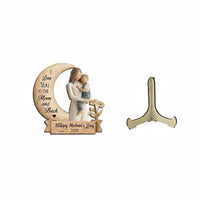Mother's Day Wooden Plaque Loving Message Heart Shaped Love Ornament