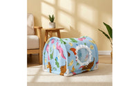 Pet Tunnel with Window Open-Bottom Arched Pet Shelter Cozy Tunnel for Guinea Pigs, Dwarf Bunnies, Cages, Playpens