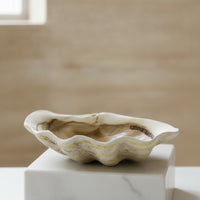 Clam Shell Bowl Sculptural Shell Tray Decorative Dish for Coffee Table