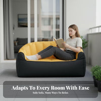 Soft Fabric Cover Highspine pouch Chair Fullfigure Support Ergonomic Foam Lounger Lightweight Lazy Sofa No Assembly Required for Students, Book Lovers, Bedroom, Living Room, literature corner, Home Office