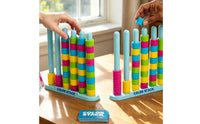Bright Colors Color Sorting Game Includes Cards Hoop Stacking Game Instruction Manual Color Sorting Board Small Rectangular