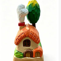 Handcrafted Wood Carving Healing Cabin Desktop and Car Decoration