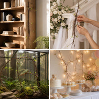 Artificial Mossy Vine Branches for Indoor Decoration and Creative Landscaping