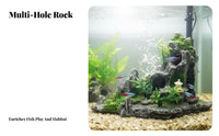Fish Tank Mountain Decor Multi Cave Structure Secure Resting Spots for Freshwater