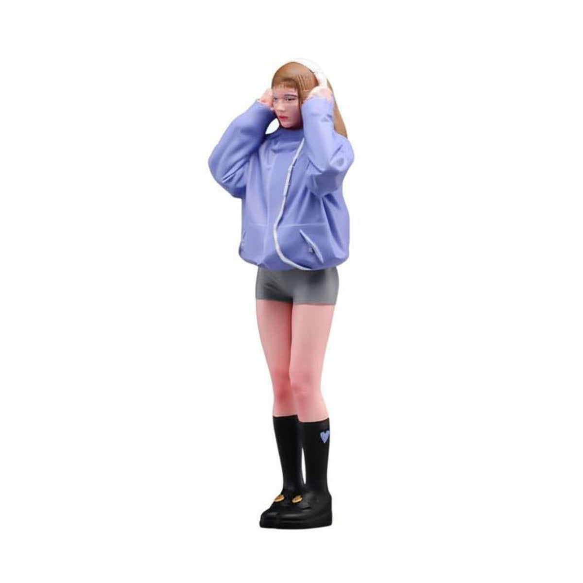 1/18 Headphone Girl Figurine Fine Detail Hand Painted Scale Model